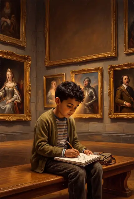 Couverture : Amir explore le musée endormi