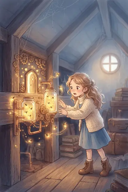 Couverture : Léna et l'atelier des lucioles