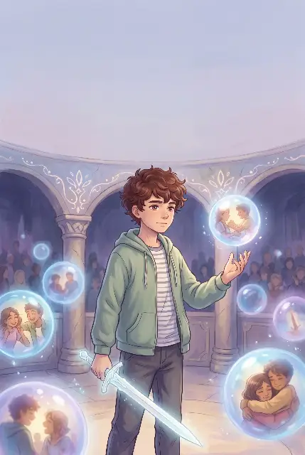 Couverture : Rayan & la dernière partie — style Manga pastel