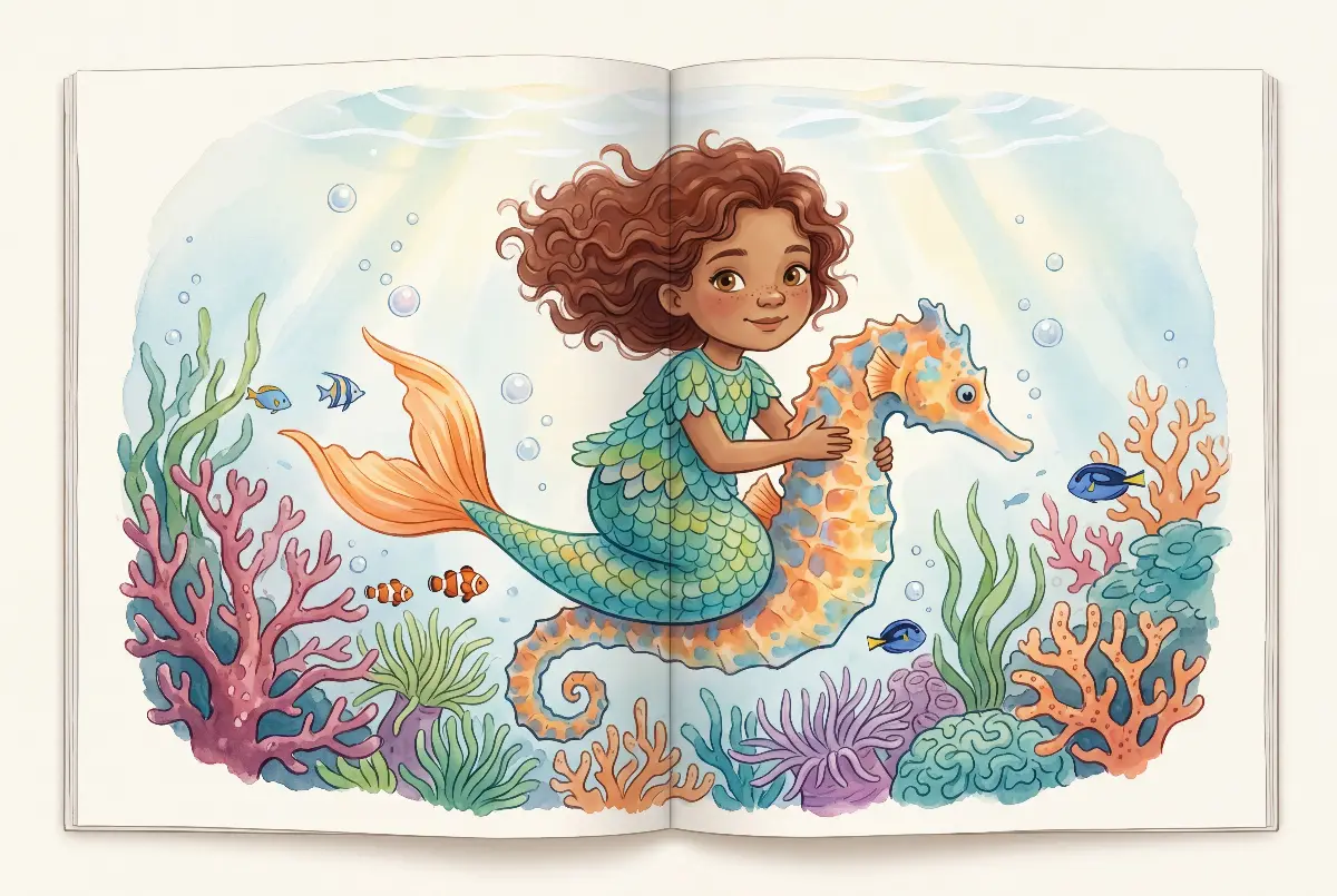 Marea la sirène — Aquarelle marine