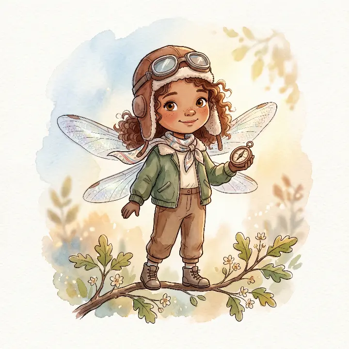 L'enfant transformé en fée-pilote